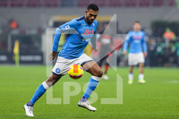 2021-12-19 - Juan Jesus of SSC Napoli in action during the Serie A 2021/22 football match between AC Milan and SSC Napoli at Giuseppe Meazza Stadium, Milan, Italy on December 19, 2021 - AC MILAN VS SSC NAPOLI - ITALIAN SERIE A - SOCCER