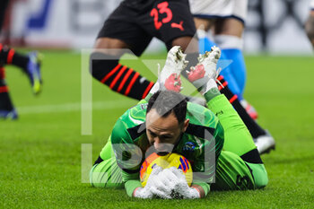2021-12-19 - David Ospina of SSC Napoli in action during the Serie A 2021/22 football match between AC Milan and SSC Napoli at Giuseppe Meazza Stadium, Milan, Italy on December 19, 2021 - AC MILAN VS SSC NAPOLI - ITALIAN SERIE A - SOCCER