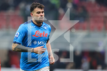 2021-12-19 - Andrea Petagna of SSC Napoli looks on during the Serie A 2021/22 football match between AC Milan and SSC Napoli at Giuseppe Meazza Stadium, Milan, Italy on December 19, 2021 - AC MILAN VS SSC NAPOLI - ITALIAN SERIE A - SOCCER