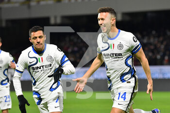 2021-12-17 - Inter Milan's midfielder Ivan Perisic celebrates after scoring the 0-1 goal  - US SALERNITANA VS INTER - FC INTERNAZIONALE - ITALIAN SERIE A - SOCCER