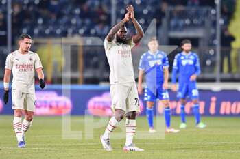 2021-12-22 - Franck Kessie (Milan) celebrates after scoring a goal - EMPOLI FC VS AC MILAN - ITALIAN SERIE A - SOCCER