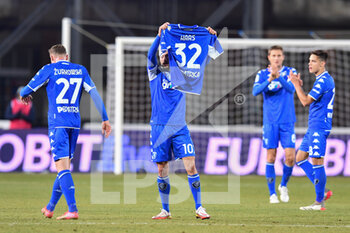 2021-12-22 - Nedim Bajrami (Empoli) celebrates after scoring a goal - EMPOLI FC VS AC MILAN - ITALIAN SERIE A - SOCCER