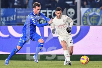2021-12-22 - Alessandro Florenzi (Milan) and Liam Henderson (Empoli) - EMPOLI FC VS AC MILAN - ITALIAN SERIE A - SOCCER