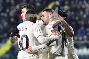 2021-12-22 - Milan players celebrate after a goal - EMPOLI FC VS AC MILAN - ITALIAN SERIE A - SOCCER