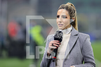 2021-12-22 - Giorgia Rossi of DAZN Italia during the Serie A 2021/22 football match between FC Internazionale and Torino FC at Giuseppe Meazza Stadium, Milan, Italy on December 22, 2021 - INTER - FC INTERNAZIONALE VS TORINO FC - ITALIAN SERIE A - SOCCER