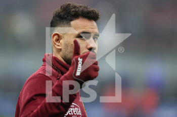 2021-12-22 - Antonio Sanabria of Torino FC greets the fans during the Serie A 2021/22 football match between FC Internazionale and Torino FC at Giuseppe Meazza Stadium, Milan, Italy on December 22, 2021 - INTER - FC INTERNAZIONALE VS TORINO FC - ITALIAN SERIE A - SOCCER
