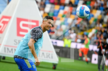 2021-08-22 - Cristiano Ronaldo (Juventus) portrait during warm up in action - UDINESE CALCIO VS JUVENTUS FC - ITALIAN SERIE A - SOCCER