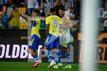 2021-08-22 - Cristiano Ronaldo (Juventus) celebrates after scoring a goal - UDINESE CALCIO VS JUVENTUS FC - ITALIAN SERIE A - SOCCER