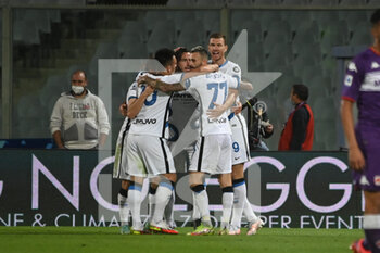 2021-09-21 - Dariman Matteo (Inter) celebrates after scoring a gol 1-1 - ACF FIORENTINA VS INTER - FC INTERNAZIONALE - ITALIAN SERIE A - SOCCER