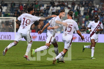 2021-09-17 - Marko Pjaca del Torino esulta con Antonio Sanabria e Cristian Ansaldi - US SASSUOLO VS TORINO FC - ITALIAN SERIE A - SOCCER
