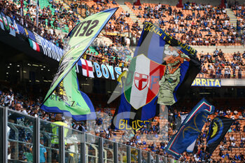 2021-09-18 - Internazionale FC supporters flags - INTER - FC INTERNAZIONALE VS BOLOGNA FC - ITALIAN SERIE A - SOCCER