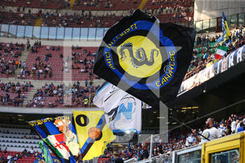 2021-09-18 - Internazionale FC supporters flags - INTER - FC INTERNAZIONALE VS BOLOGNA FC - ITALIAN SERIE A - SOCCER