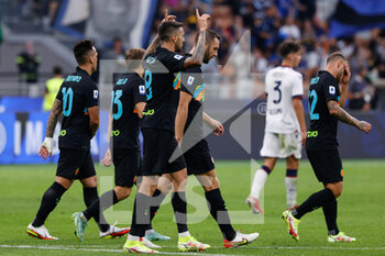 2021-09-18 - Matias Vecino (FC Internazionale) celebrates the fourth goal of the match - INTER - FC INTERNAZIONALE VS BOLOGNA FC - ITALIAN SERIE A - SOCCER