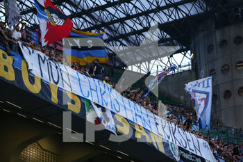 2021-09-18 - FC Internazionale supporters expose a banner in honor of Christian Eriksen (FC Internazionale) - INTER - FC INTERNAZIONALE VS BOLOGNA FC - ITALIAN SERIE A - SOCCER