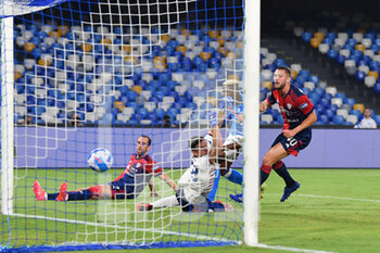 2021-09-26 - Napoli's forward Victor Osimhen scores the 1-0 goal  - SSC NAPOLI VS CAGLIARI CALCIO - ITALIAN SERIE A - SOCCER