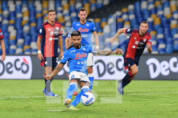 2021-09-26 - Napoli's forward Lorenzo Insigne scores on a penality kick the goal of 2-0  - SSC NAPOLI VS CAGLIARI CALCIO - ITALIAN SERIE A - SOCCER