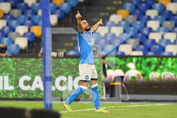 2021-09-26 - Napoli's forward Lorenzo Insigne celebrates after scoring the 2-0 goal  - SSC NAPOLI VS CAGLIARI CALCIO - ITALIAN SERIE A - SOCCER