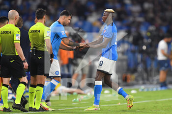 2021-09-26 - Napoli's forward Victor Osimhen leaves the pitch after being substituted - SSC NAPOLI VS CAGLIARI CALCIO - ITALIAN SERIE A - SOCCER