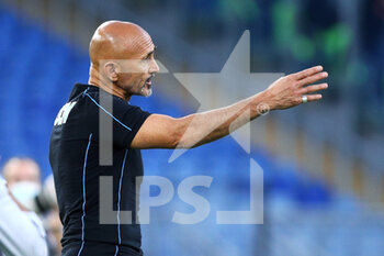 2021-10-24 - Luciano Spalletti head coach of Napoli reacts during the Italian championship Serie A football match between AS Roma and SSC Napoli on October 24, 2021 at Stadio Olimpico in Rome, Italy - AS ROMA VS SSC NAPOLI - ITALIAN SERIE A - SOCCER