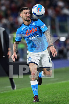2021-10-24 - Matteo Politano of Napoli in action during the Italian championship Serie A football match between AS Roma and SSC Napoli on October 24, 2021 at Stadio Olimpico in Rome, Italy - AS ROMA VS SSC NAPOLI - ITALIAN SERIE A - SOCCER