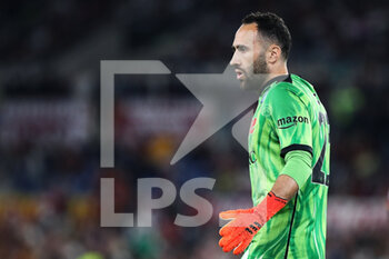 2021-10-24 - David Ospina goalkeeper of Napoli reacts during the Italian championship Serie A football match between AS Roma and SSC Napoli on October 24, 2021 at Stadio Olimpico in Rome, Italy - AS ROMA VS SSC NAPOLI - ITALIAN SERIE A - SOCCER