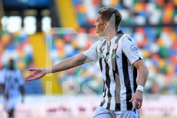 2021-10-17 - Jens Stryger Larsen (Udinese) portrait gestures - UDINESE CALCIO VS BOLOGNA FC - ITALIAN SERIE A - SOCCER