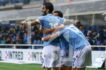 2021-10-30 - Pedro (S.S. Lazio) festeggia con i compagni dopo aver segnato il gol dell’1-0 - ATALANTA BC VS SS LAZIO - ITALIAN SERIE A - SOCCER