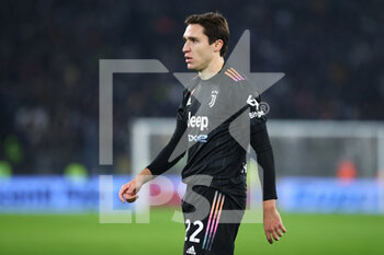 2021-11-20 - Federico Chiesa of Juventus reacts during the Italian championship Serie A football match between SS Lazio and Juventus FC on November 20, 2021 at Stadio Olimpico in Rome, Italy - SS LAZIO VS JUVENTUS FC - ITALIAN SERIE A - SOCCER