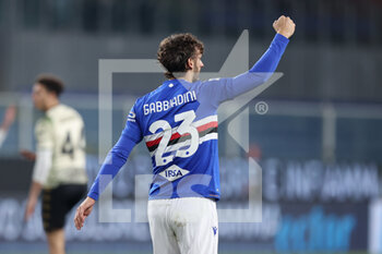 2021-12-19 - Manolo Gabbiadini (UC Sampdoria) esulta dopo aver segnato il primo gol della partita - UC SAMPDORIA VS VENEZIA FC - ITALIAN SERIE A - SOCCER