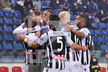 2021-12-18 - Gerard Deulofeu of Udinese Calcio, Esultanza, Celebration after scoring goal - CAGLIARI CALCIO VS UDINESE CALCIO - ITALIAN SERIE A - SOCCER