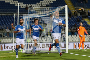 2021-08-27 - Filip Jageillo (Brescia Calcio) celebrates after scoring - BRESCIA CALCIO VS COSENZA CALCIO - ITALIAN SERIE B - SOCCER