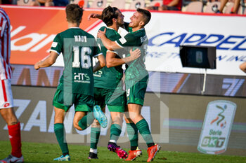 2021-09-18 - Esultanza di Samuele Birindelli (Pisa) per aver segnato il gol del 1-2 - LR VICENZA VS AC PISA - ITALIAN SERIE B - SOCCER