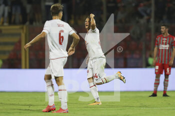 2021-09-22 - Francesco Lisi (Perugia) celebrates the first gol of the match - US CREMONESE VS AC PERUGIA - ITALIAN SERIE B - SOCCER