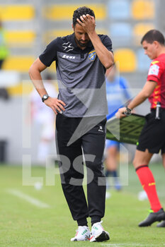 2021-10-02 - FROSINONE, ITALY - October 2 : Head Coach Fabio Grosso of Frosinone gestures during  Italian  Serie A soccer match between  Frosinone and Cittadella at Stadio Benito Stirpe 
on October 2,2021  in Frosinone Italy  - FROSINONE CALCIO VS AS CITTADELLA - ITALIAN SERIE B - SOCCER