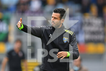 2021-10-23 - FROSINONE, ITALY - October 23 : Head Coach Fabio Grosso of Frosinone gestures during  Italian  Serie A soccer match between  Frosinone and Ascoli at Stadio Benito Stirpe 
on October 23,2021  in Frosinone Italy 



 - FROSINONE CALCIO VS ASCOLI CALCIO - ITALIAN SERIE B - SOCCER