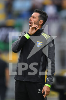 2021-10-23 - FROSINONE, ITALY - October 23 : Head Coach Fabio Grosso of Frosinone gestures during  Italian  Serie A soccer match between  Frosinone and Ascoli at Stadio Benito Stirpe 
on October 23,2021  in Frosinone Italy 



 - FROSINONE CALCIO VS ASCOLI CALCIO - ITALIAN SERIE B - SOCCER