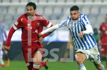 2021-11-01 - Ryder Matos (Ac Perugia) (left) and Luca Coccolo (Spal) during the Italian Football Championship League BKT 2021/2022 Spal Vs. Ac Perugia at the Paolo Mazza stadium, Ferrara, Italy, November 1, 2021 - Photo: stringer
 - SPAL VS AC PERUGIA - ITALIAN SERIE B - SOCCER
