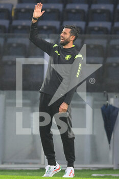2021-11-01 - FROSINONE, ITALY - November 1 : Head Coach Fabio Grosso of Frosinone gestures during  Italian  Serie A soccer match between  Frosinone and Crotone at Stadio Benito Stirpe 
on November 1,2021  in Frosinone Italy  
 - FROSINONE CALCIO VS FC CROTONE - ITALIAN SERIE B - SOCCER