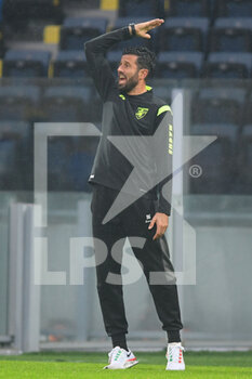 2021-11-01 - FROSINONE, ITALY - November 1 : Head Coach Fabio Grosso of Frosinone gestures during  Italian  Serie A soccer match between  Frosinone and Crotone at Stadio Benito Stirpe 
on November 1,2021  in Frosinone Italy  
 - FROSINONE CALCIO VS FC CROTONE - ITALIAN SERIE B - SOCCER