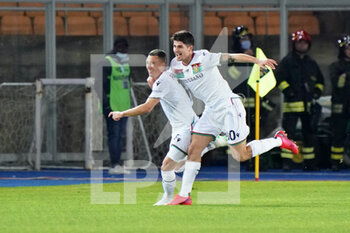 2021-11-26 - Cèsar Alejandro Falletti (Ternana Calcio) celebrates after scoring a goal of 0-1 - US LECCE VS TERNANA CALCIO - ITALIAN SERIE B - SOCCER