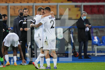 2021-11-26 - Anthony Partipilo (Ternana Calcio) and Alfredo Donnarumma (Ternana Calcio) celebrates after scoring a goal - US LECCE VS TERNANA CALCIO - ITALIAN SERIE B - SOCCER