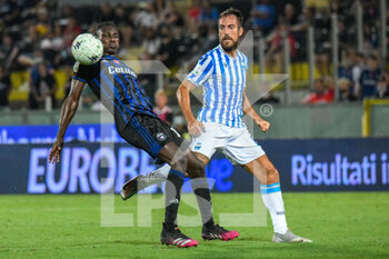 2021-08-22 - Idrissa Toure (Pisa) against Marco Mancosu (SPAL) - AC PISA VS SPAL - ITALIAN SERIE B - SOCCER