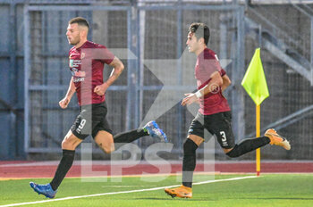 2021-10-03 - Simone Magnaghi (Pontedera) esulta dopo il gol del vantaggio - PONTEDERA VS ENTELLA - ITALIAN SERIE C - SOCCER