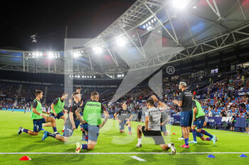 2021-08-22 - Players of Levante warm up during the Spanish championship La Liga football match between Levante UD and Real Madrid on August 22, 2021 at Ciutat de Valencia stadium in Valencia, Spain - Photo Ivan Terron / Spain DPPI / DPPI - LEVANTE UD VS REAL MADRID - SPANISH LA LIGA - SOCCER