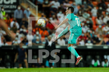 2021-09-19 - Lucas Vazquez of Real Madrid CF during the Santander League match between Valencia CF and Real Madrid CF at the Mestalla Stadium on September 11, 2021, in Valencia, Spain. Photo Ivan Terron / SpainDPPI / DPPI - VALENCIA CF VS REAL MADRID CF - SPANISH LA LIGA - SOCCER