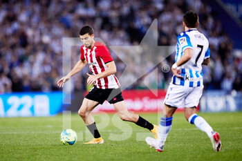 2021-10-31 - Oscar De Marcos of Athletic Club during the Spanish championship La Liga football match between Real Sociedad and Athletic Club on October 31, 2021 at Reale Arena in San Sebastian, Spain - REAL SOCIEDAD VS ATHLETIC CLUB - SPANISH LA LIGA - SOCCER