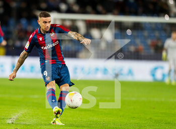 2021-11-19 - Roger Marti of Levante during the Spanish championship Liga football match between Levante UD and Athletic club Bilbao on November 19, 2021 at the Ciutat de Valencia Stadium in Valencia, Spain - LEVANTE UD VS ATHLETIC CLUB BILBAO - SPANISH LA LIGA - SOCCER