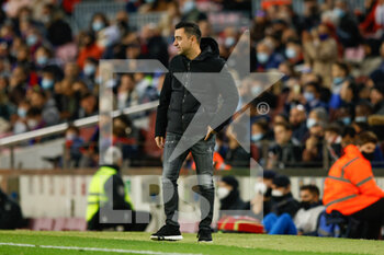 2021-12-04 - Xavi Hernandez coach of FC Barcelona during the Spanish championship La Liga football match between FC Barcelona and Real Betis Balompie on December 4, 2021 at Camp Nou Stadium in Barcelona, Spain - FC BARCELONA VS REAL BETIS BALOMPIE - SPANISH LA LIGA - SOCCER