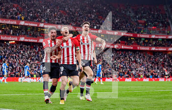 2021-12-19 - Oscar De Marcos of Athletic Club celebrates his goal with his teammates during the Spanish championship La Liga football match between Athletic Club and Real Betis Balompie on December 19, 2021 at San Mames stadium in Bilbao, Spain - ATHLETIC CLUB VS REAL BETIS BALOMPIE - SPANISH LA LIGA - SOCCER