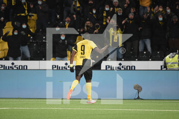 2021-12-01 - 01.12.2021, Bern, Wankdorf, Super League: BSC Young Boys - FC Lugano, # 9 Wilfried Kanga (Young Boys) is happy about his goal to make it 3-1. - BSC YOUNG BOYS VS FC LUGANO - SWISS SUPER LEAGUE - SOCCER